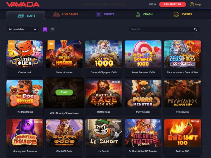 Vavada Casino overall casino experience and interface